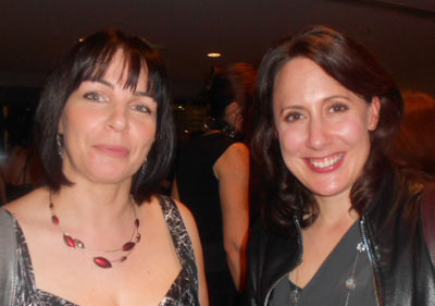 Fellow romance writer, Toni Stephens, (left) and me... it looks like she's just told me something really smutty, eh! ;)